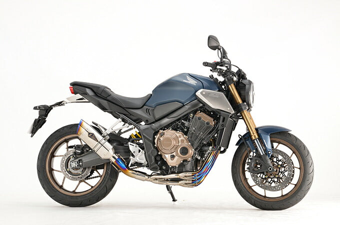 リアルスペック マフラー シングル チタンポリッシュ CBR650R CB650R 軽量 サイレンサー