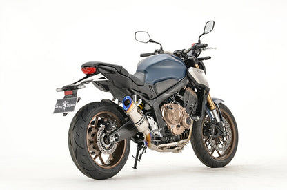 リアルスペック マフラー シングル チタンポリッシュ CBR650R CB650R 軽量 サイレンサー