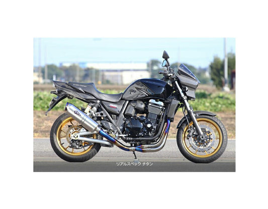 Real Spec Full Exhaust Single Type Muffler Titanium Silencer ZRX1200DAEG ZRX1200 DAEG