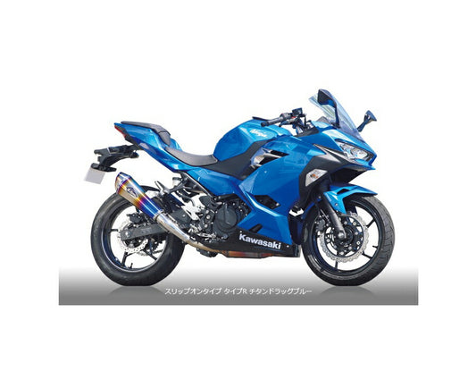 Real Spec Slip-On Exhaust Type R Titanium Drag Blue Silencer NINJA250