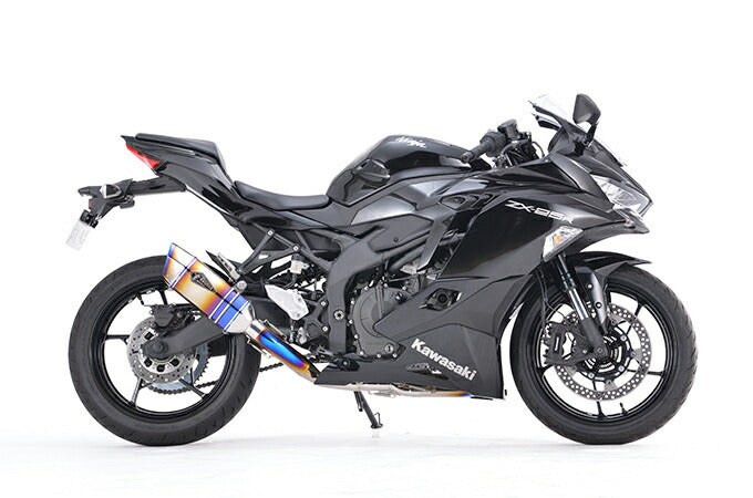 Real Spec Single Exhaust Titanium Drag Blue Ninja ZX-25R/SE/SE KRT EDITION Lightweight Silencer