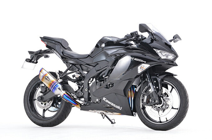 Real Spec Single Exhaust Titanium Drag Blue Ninja ZX-25R/SE/SE KRT EDITION Lightweight Silencer