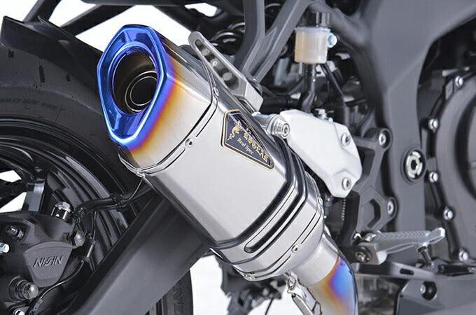 リアルスペック マフラー シングル チタンポリッシュ Ninja ニンジャ ZX-25R/SE/SE KRT EDITION 軽量 サイレンサー