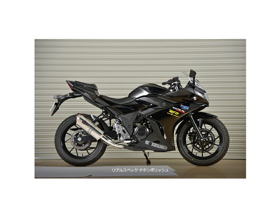 リアルスペック スリップオンタイプマフラー チタンポリッシュサイレンサー GSX250R
