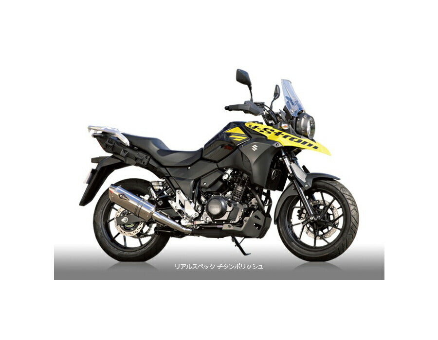 リアルスペック スリップオンタイプマフラー タイプS チタンポリッシュサイレンサー Vストローム250/Vストローム250 ABS
