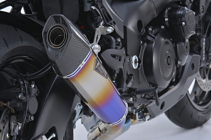 リアルスペック マフラー シングル チタンドラッグブルー カタナ GSX-S1000/F ABS 軽量 サイレンサー