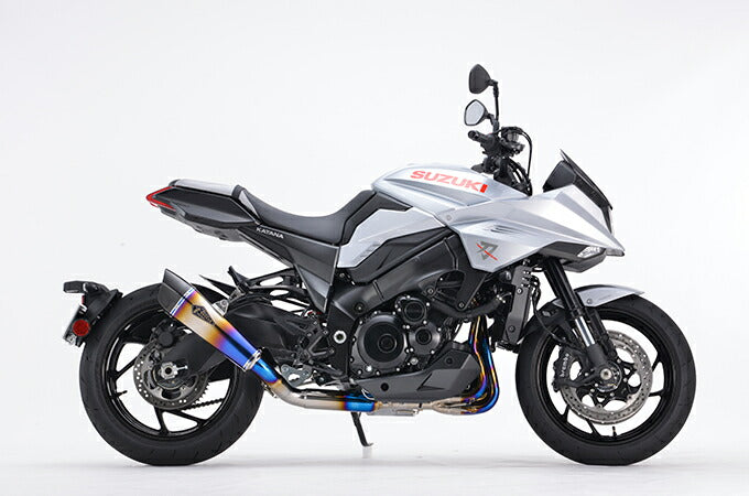 リアルスペック マフラー シングル チタンドラッグブルー カタナ GSX-S1000/F ABS 軽量 サイレンサー
