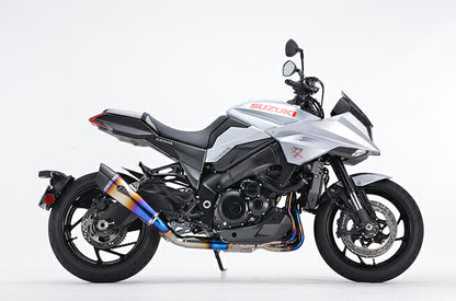リアルスペック マフラー シングル チタンドラッグブルー カタナ GSX-S1000/F ABS 軽量 サイレンサー