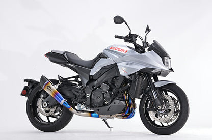 リアルスペック マフラー シングル チタンドラッグブルー カタナ GSX-S1000/F ABS 軽量 サイレンサー