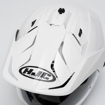 HJH133 DS-X1 ソリッド フルフェイスヘルメット ホワイト Mサイズ