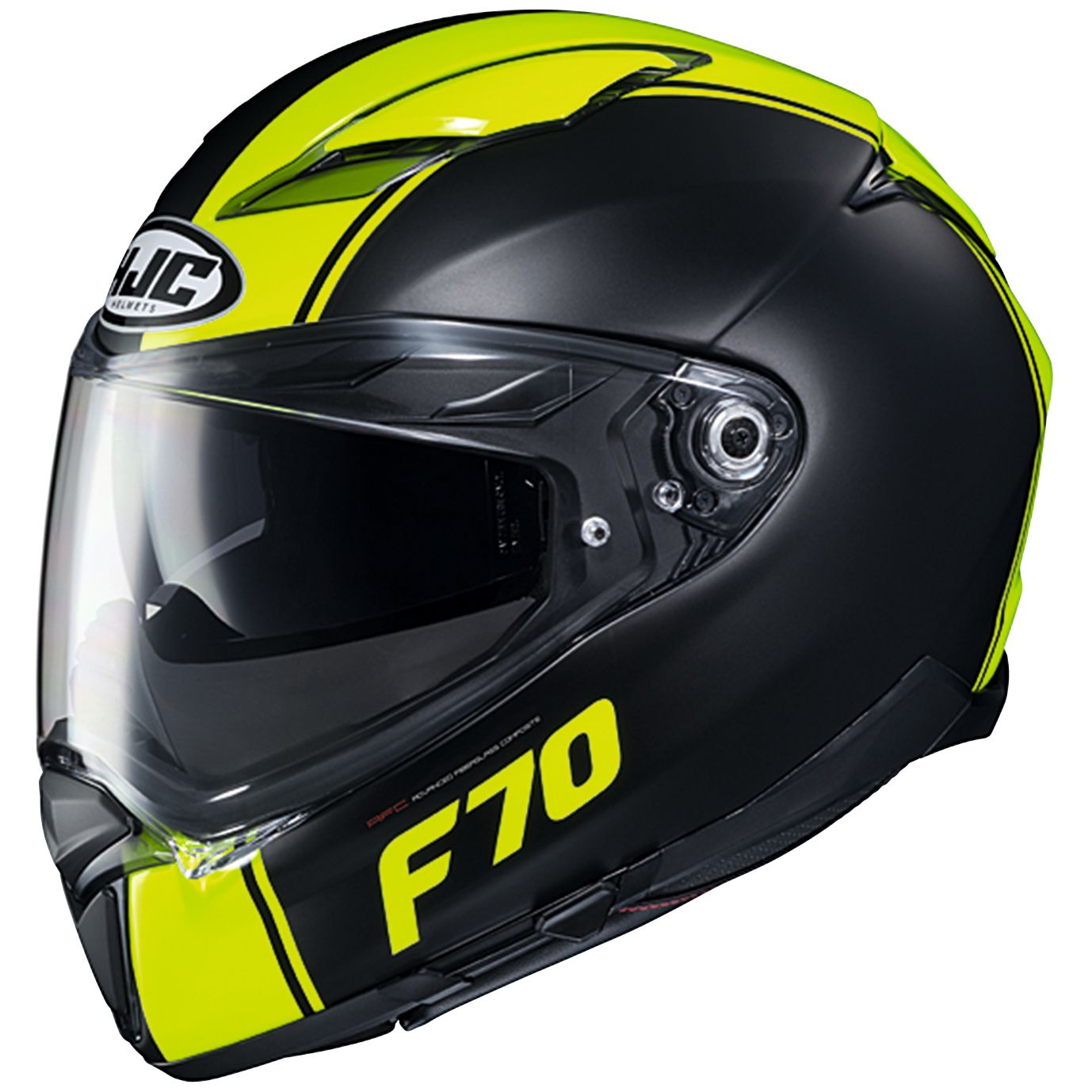 HJH194 F70 Margo Full Face Helmet Black/Yellow M Size
