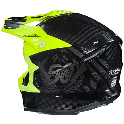 HJH198 i50 Artax Full Face Helmet Black/Fluo Yellow L Size