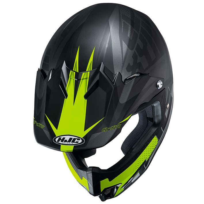 HJH202 CL-XYII ELYSION Full Face Helmet for Kids/Women, Blue/Yellow, M Size