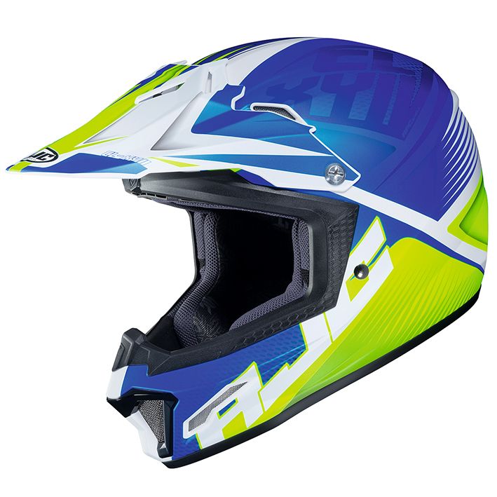 HJH202 CL-XYII ELYSION Full Face Helmet Kids/Women's Blue/Yellow XL Size
