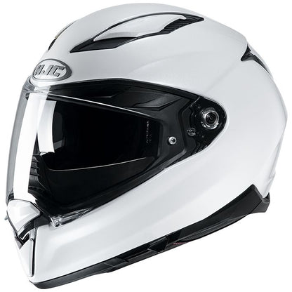HJH205 F70 Solid Full-Face Helmet Semi-Flat Pearl White XL Size