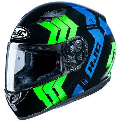 HJH212 CS-15 Marshall Full-Face Helmet Black/Green/Blue M Size