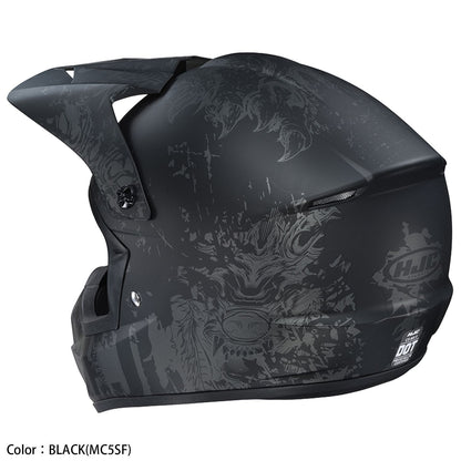 HJH213 CS-MXII Creeper Full-Face Helmet White L Size