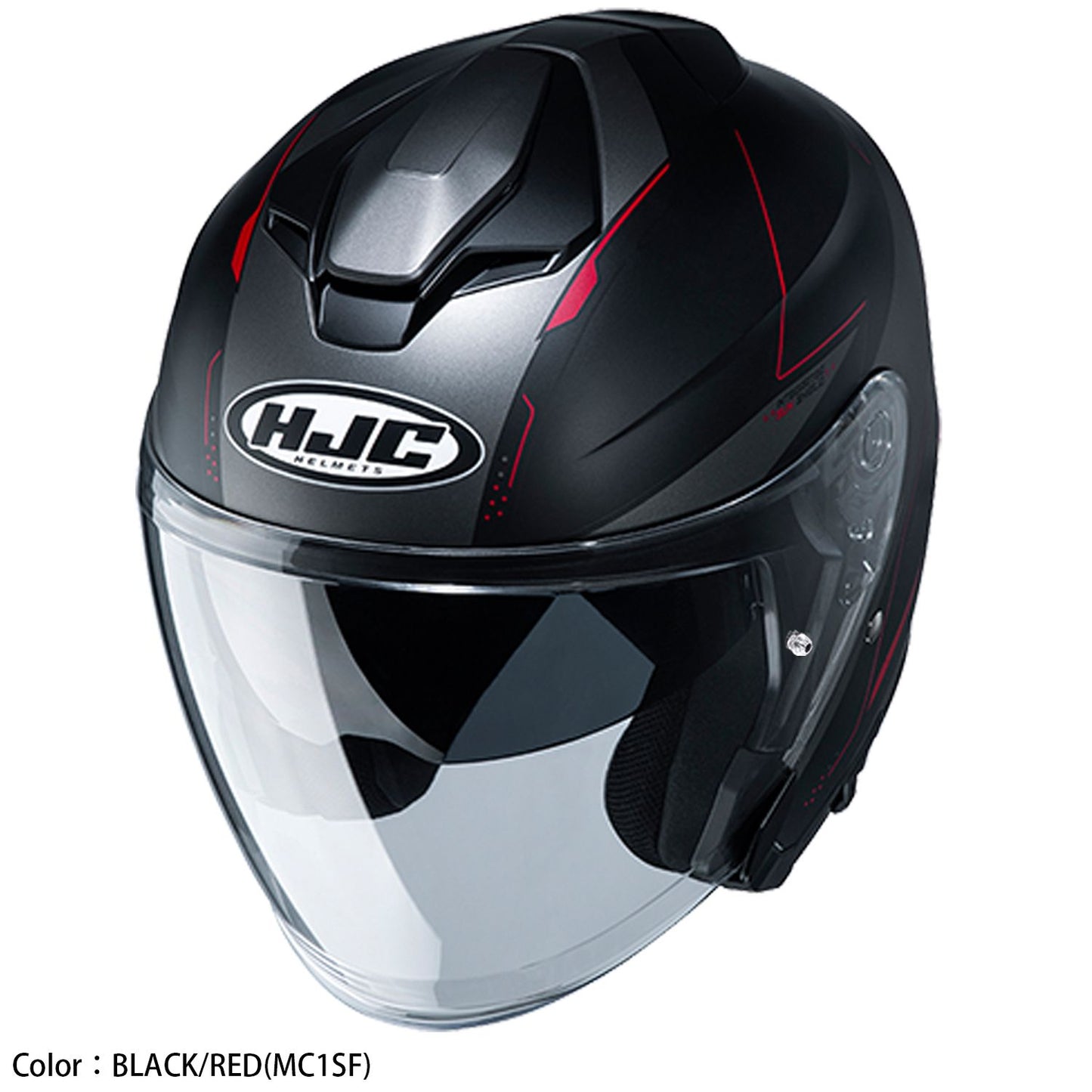 HJH215 i30 Slight Open Face Helmet Black/White L Size