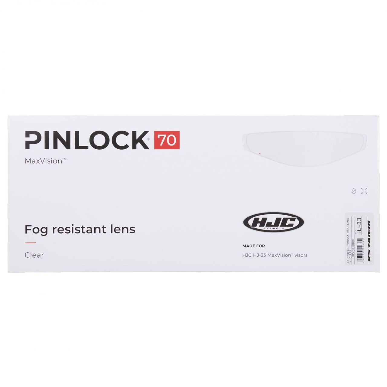 HJP258 アンチフォグレンズ/PINLOCK-70 クリア HJ-33対応 ヘルメット用補修部品