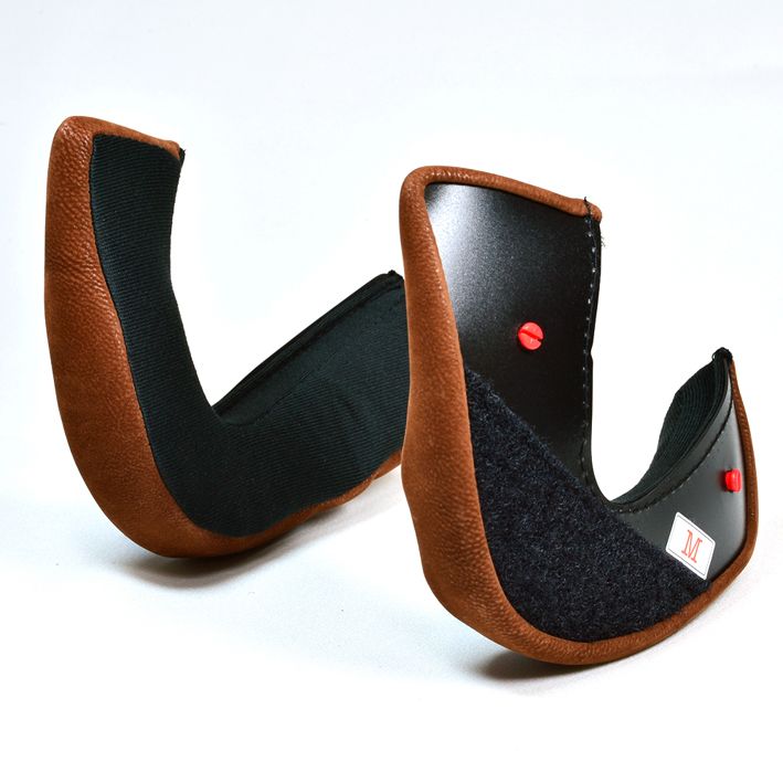 HJP459 Cheek Pads Soft Type Brown/Black L (20mmS) FG-70S X-WING Helmet Replacement Part