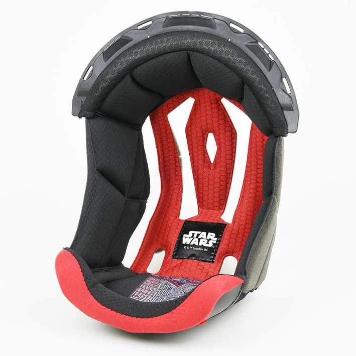 HJP496 インナーライナー ブラック/レッド 12mm(XL) RPHA90/D.VADER オプション ヘルメット用補修部品