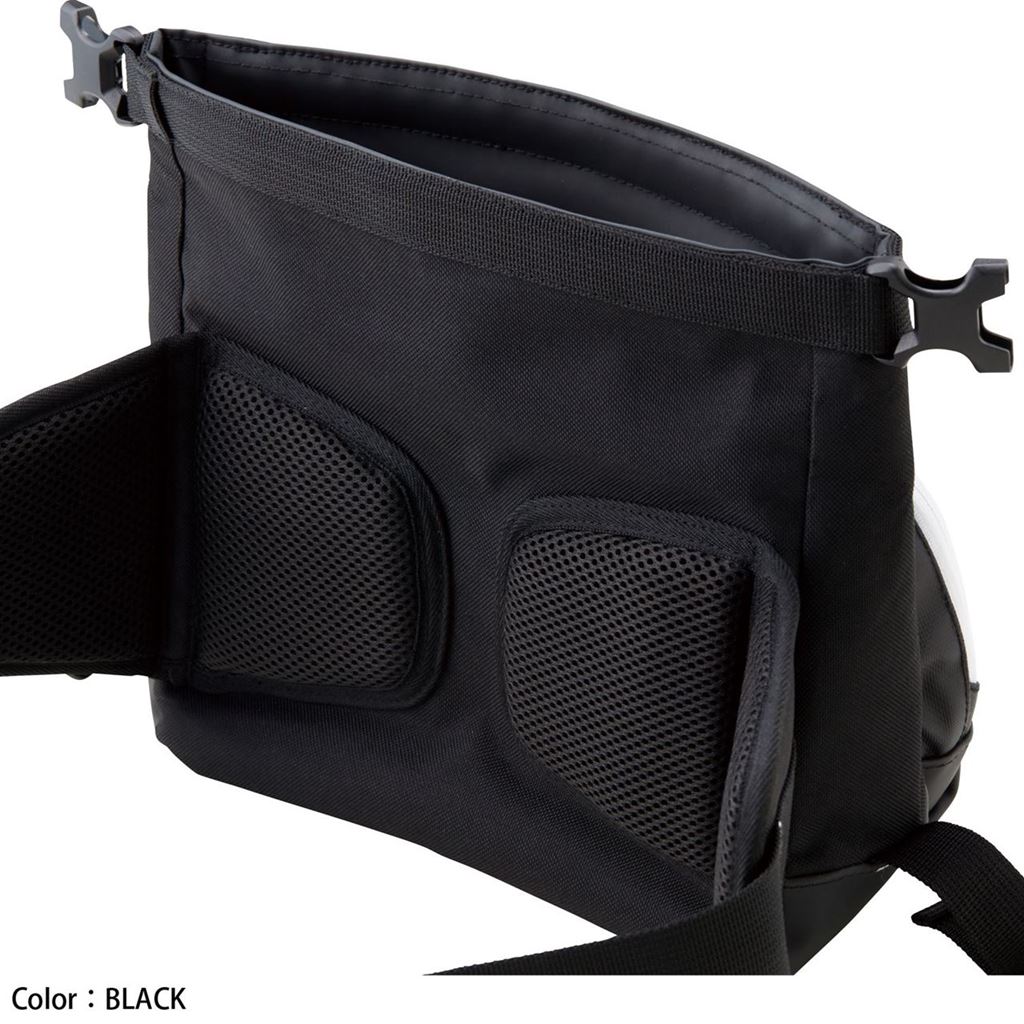 RSB279 WP ヒップバッグ ブラック/レッド 5L