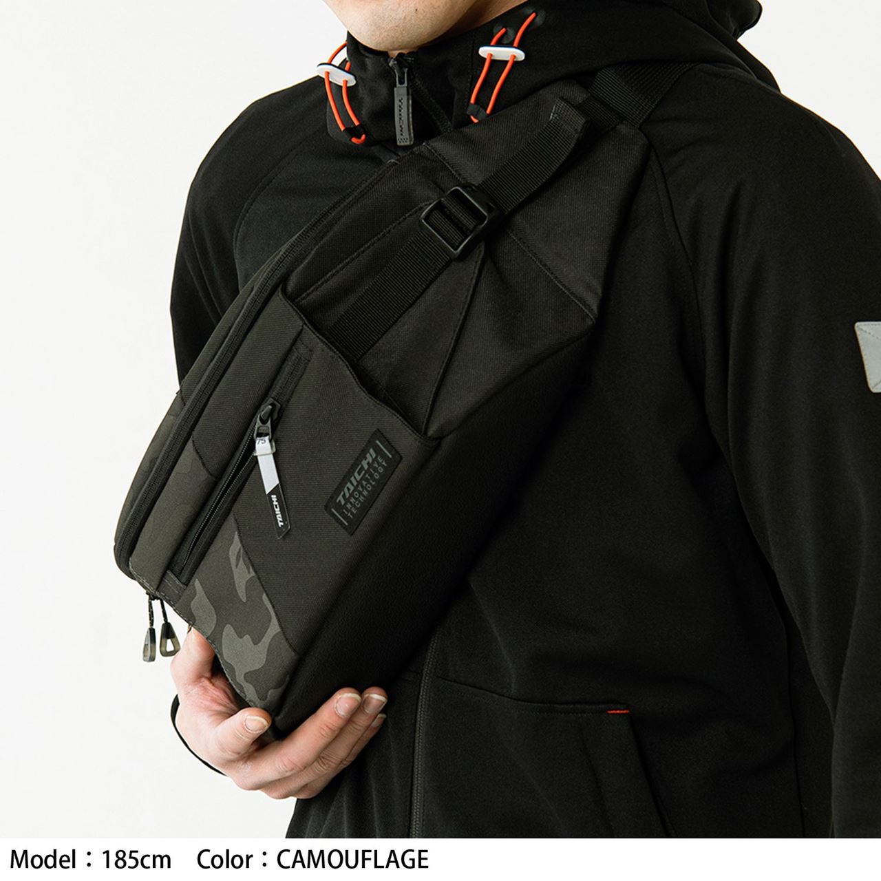 RSB285 ウエストバッグ ブラック/ホワイト 5L