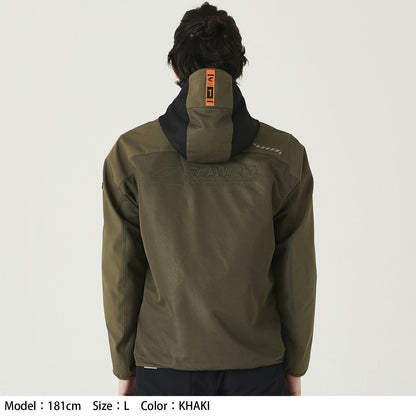 RSJ334 エアー フリップパーカ ブラック/グレー Lサイズ