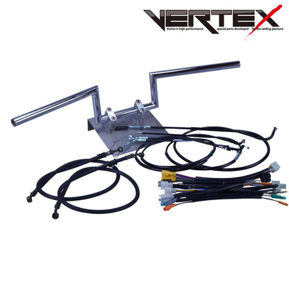 バンディット400/V/N 95-00年 GK77A ロボハン アップハンドル セット ブラック ワイヤー