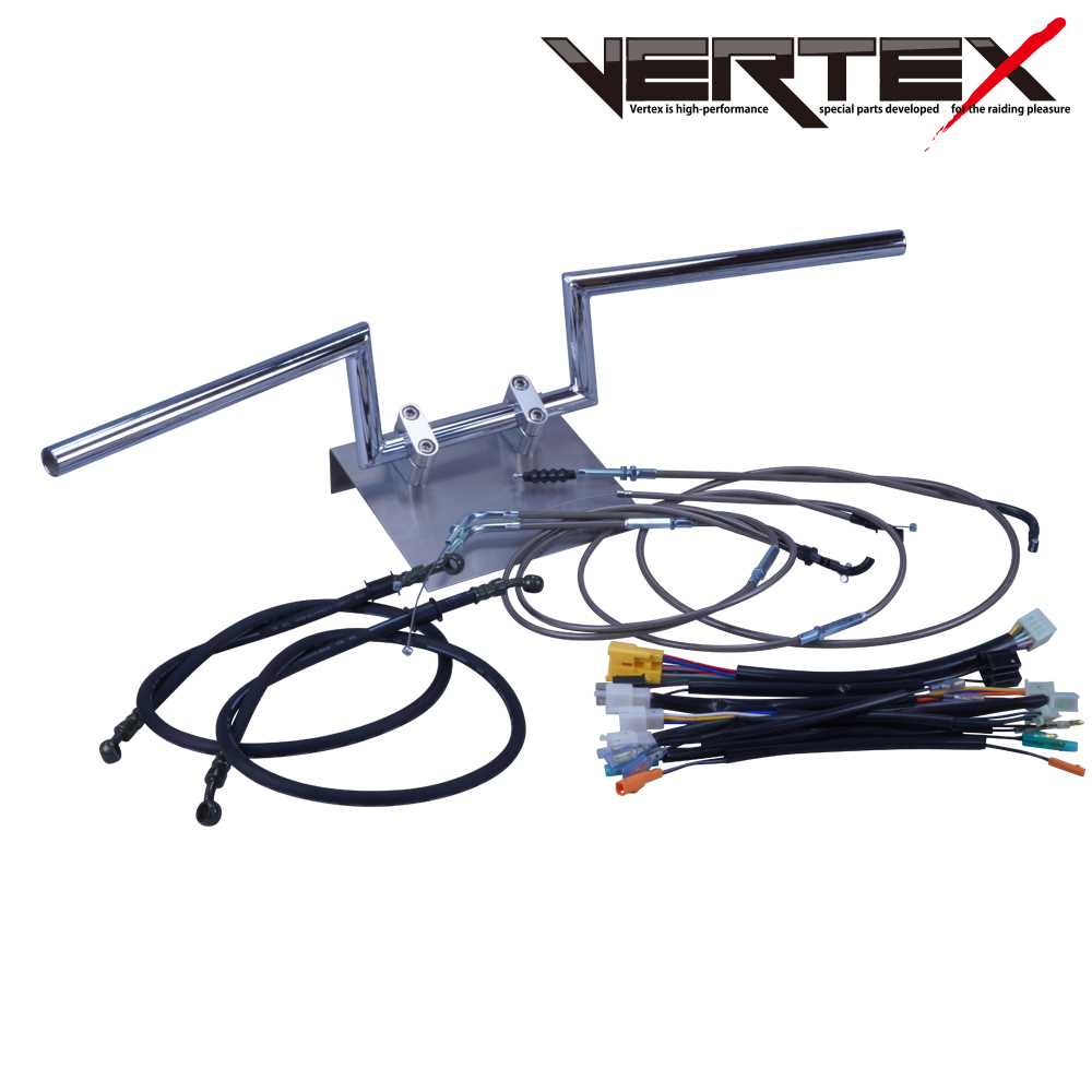 GB250 クラブマン 90年- MC10 ロボハン アップハンドル セット ブラックメッシュ ダークメッシュ ワイヤー