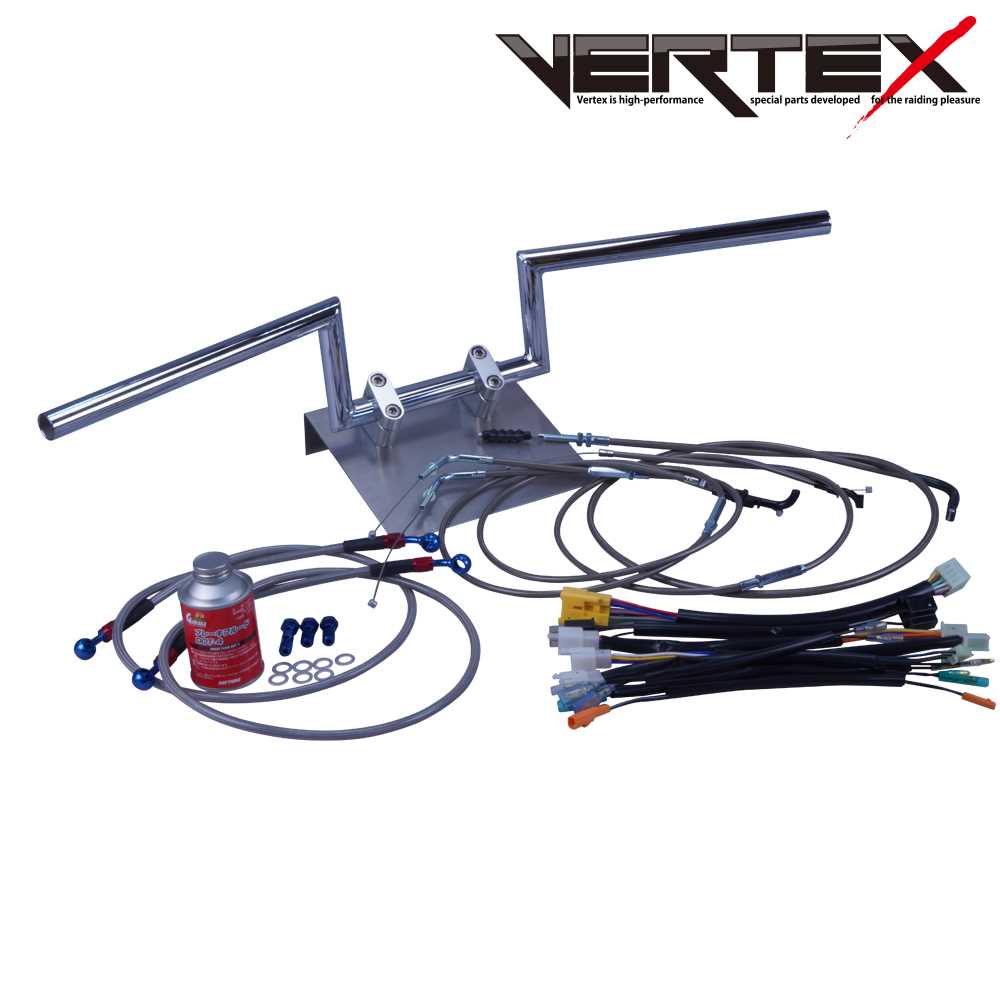 ホーネット250 06-07年 MC31 ロボハン アップハンドル セット ブラックメッシュ ダークメッシュ ワイヤー