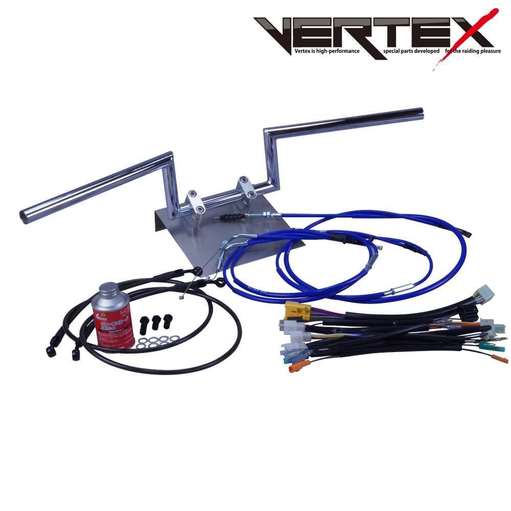 SR400 03-08年 RH01J ロボハン アップハンドル セット カラー ワイヤー