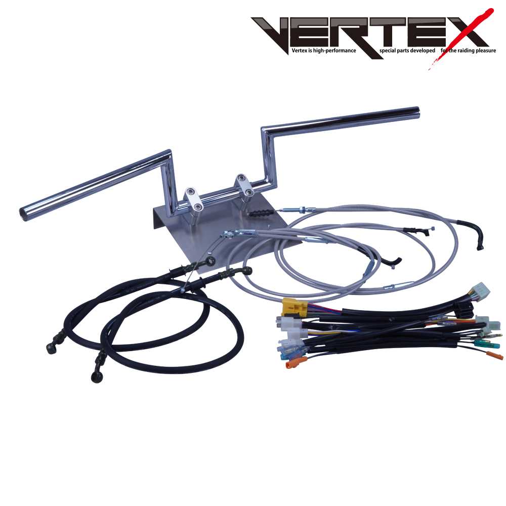 SR400 03-08年 RH01J ロボハン アップハンドル セット メッシュ ワイヤー