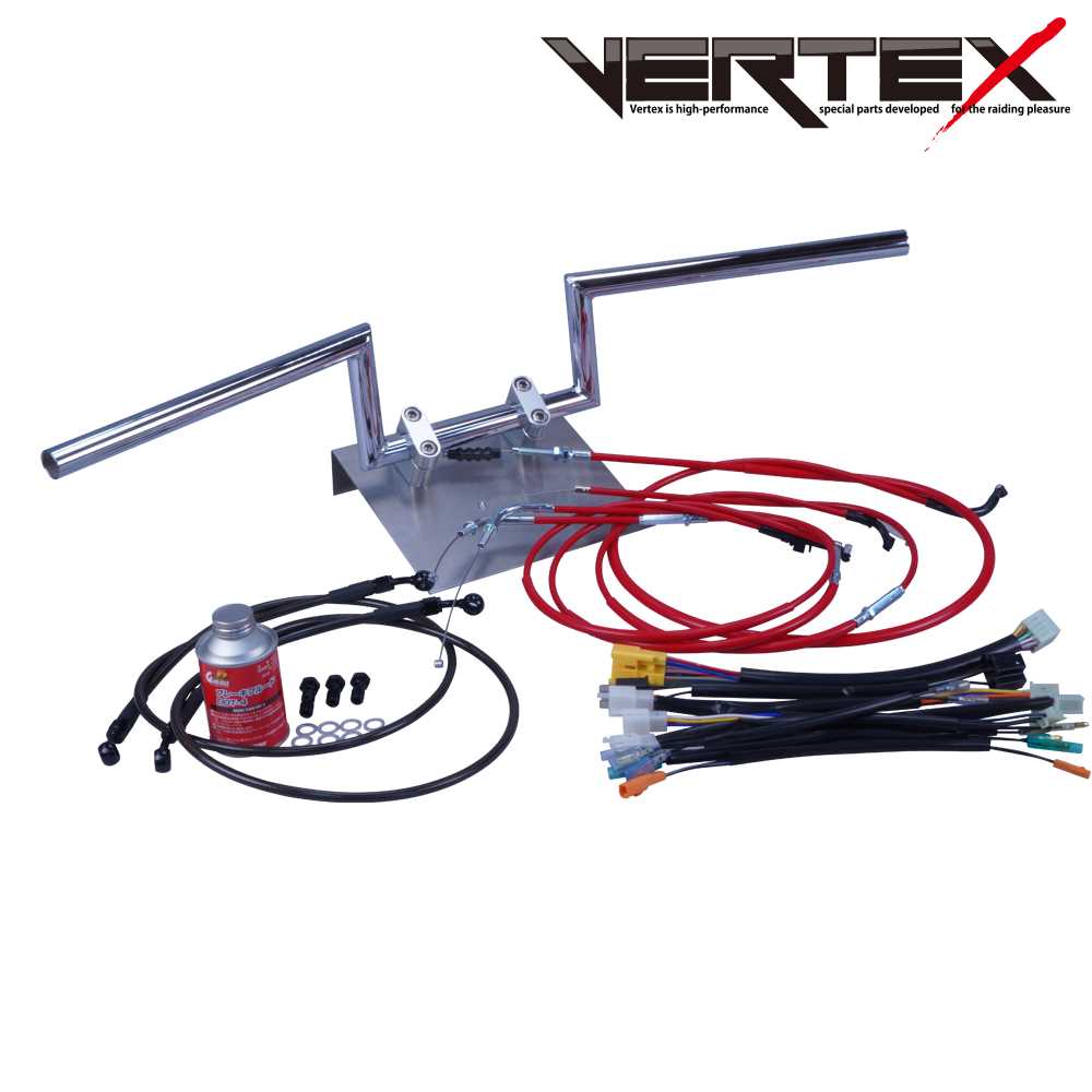 ZRX400/2 04-06年 ZR400E ロボハン アップハンドル セット カラー ワイヤー