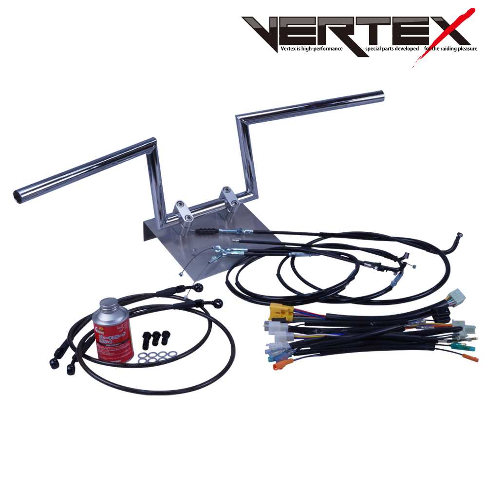 Z250FT A3 81年 KZ250A ロボハン アップハンドル セット ブラック ワイヤー