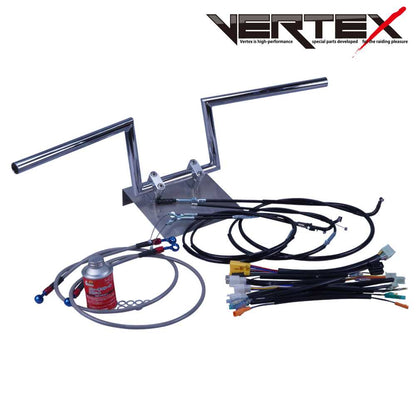 Z250FT A3 81年 KZ250A ロボハン アップハンドル セット ブラック ワイヤー