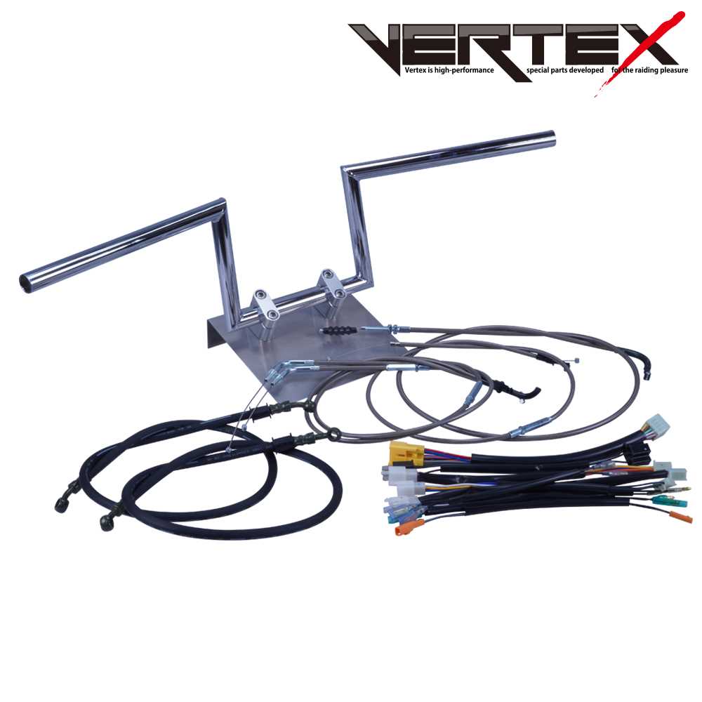 CB250T/400T ホーク2 ロボハン アップハンドル セット ブラックメッシュ ダークメッシュ ワイヤー