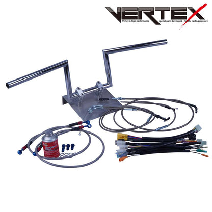 CB400SF Ver.S 96-98年 NC31 ロボハン アップハンドル セット ブラックメッシュ ダークメッシュ ワイヤー