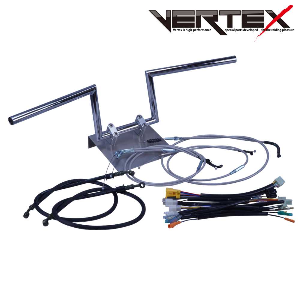 ZRX400/2 04-06年 ZR400E ロボハン アップハンドル セット メッシュ ワイヤー