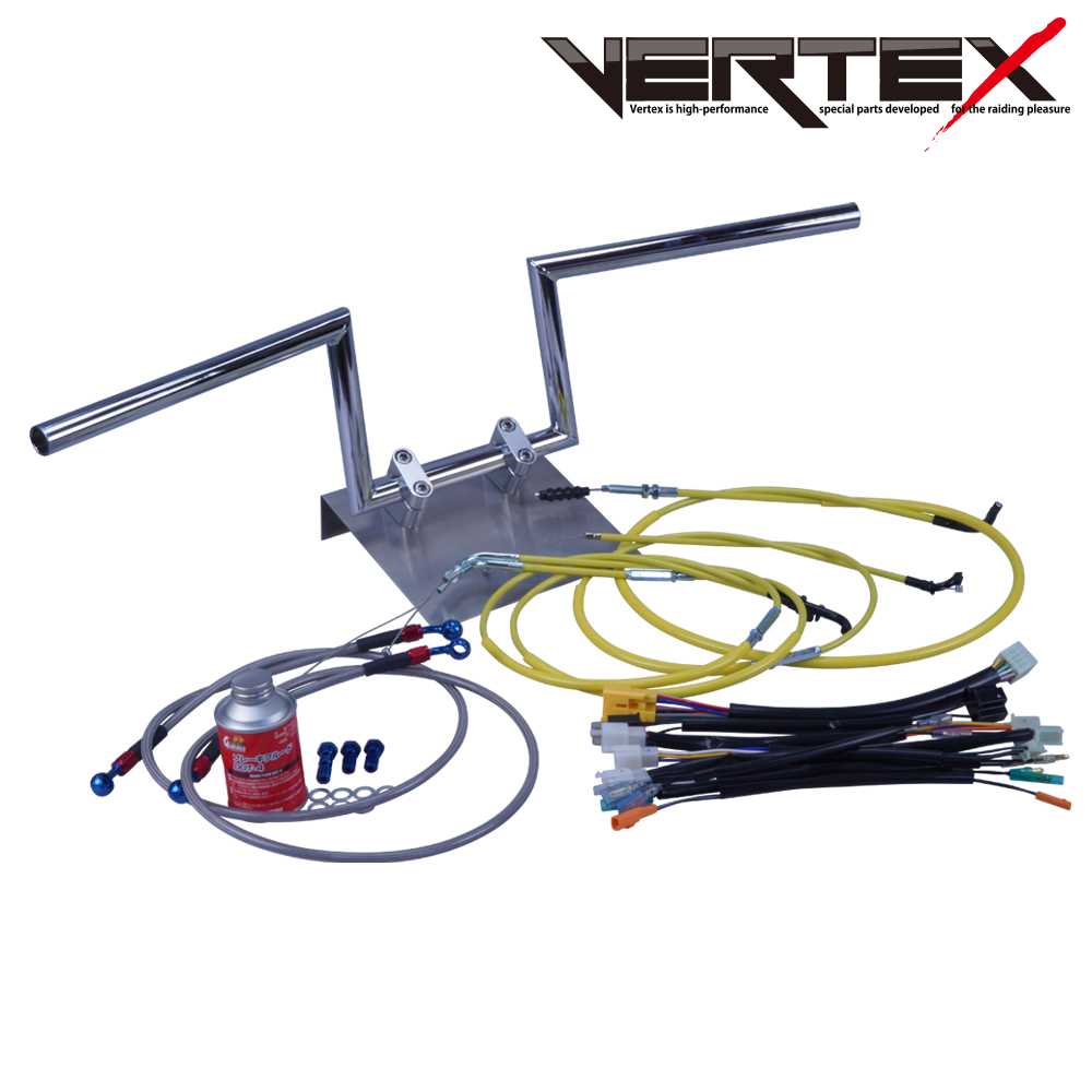 GPZ400F 全年式 ZX400A ロボハン アップハンドル セット カラー ワイヤー