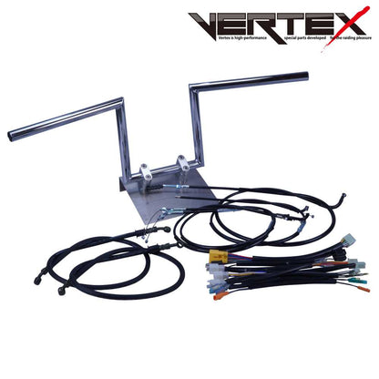 バンディット250 90-94年 GJ74 ロボハン アップハンドル セット ブラック ワイヤー