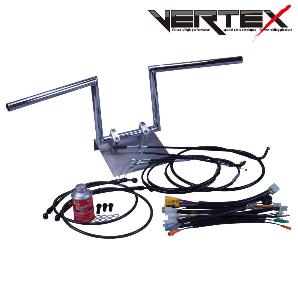 GSX400インパルス 94-98年 GK79A ロボハン アップハンドル セット ブラック ワイヤー