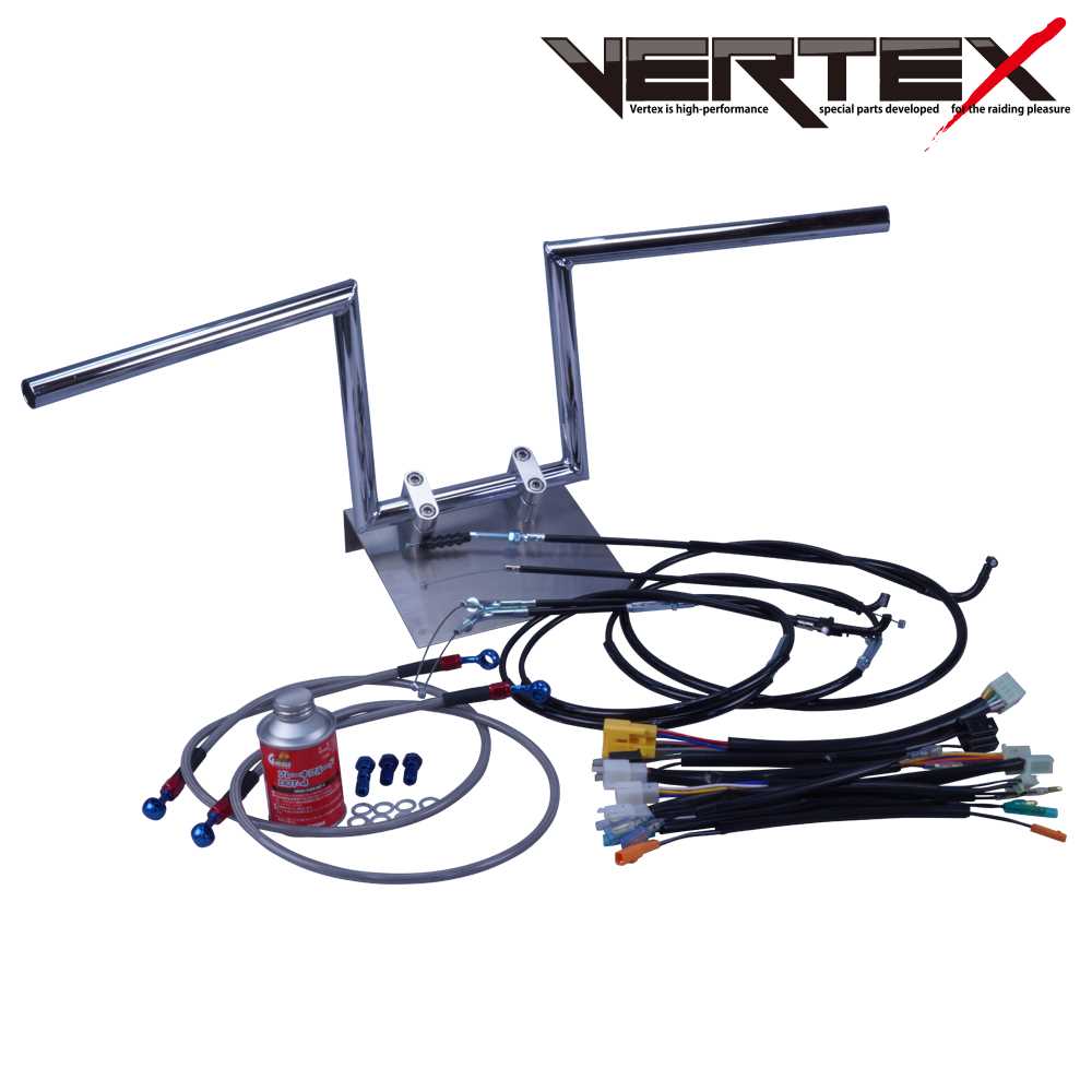 GPZ400F 全年式 ZX400A ロボハン アップハンドル セット ブラック ワイヤー