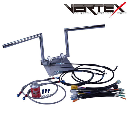 バンディット250 90-94年 GJ74 ロボハン アップハンドル セット ブラック ワイヤー