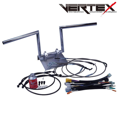 GB250 クラブマン 90年- MC10 ロボハン アップハンドル セット ブラックメッシュ ダークメッシュ ワイヤー