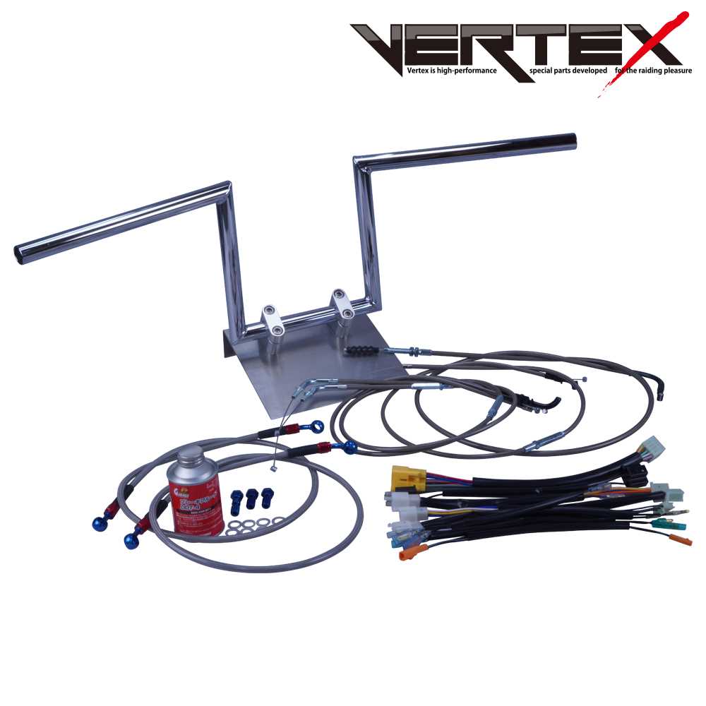 CB400F 初期 74-77年 ロボハン アップハンドル セット ブラックメッシュ ダークメッシュ ワイヤー