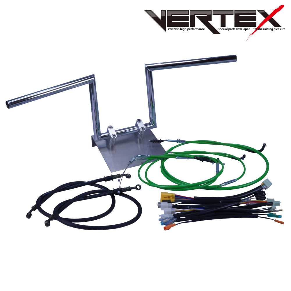 ホーネット250 06-07年 MC31 ロボハン アップハンドル セット カラー ワイヤー