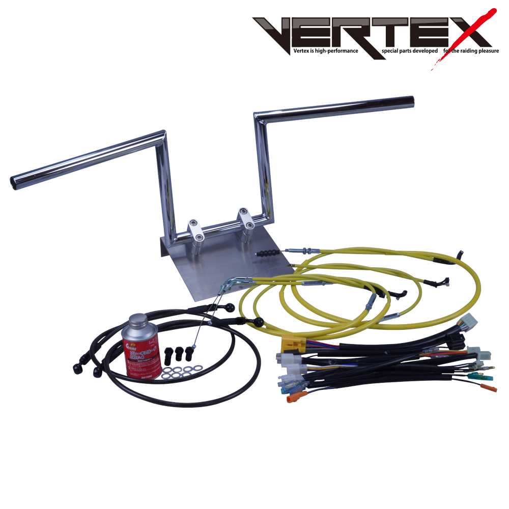 TW200E 00-01年 DG07J ロボハン アップハンドル セット カラー ワイヤー