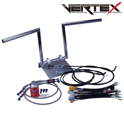 CB250T/400T ホーク2 ロボハン アップハンドル セット ブラック ワイヤー