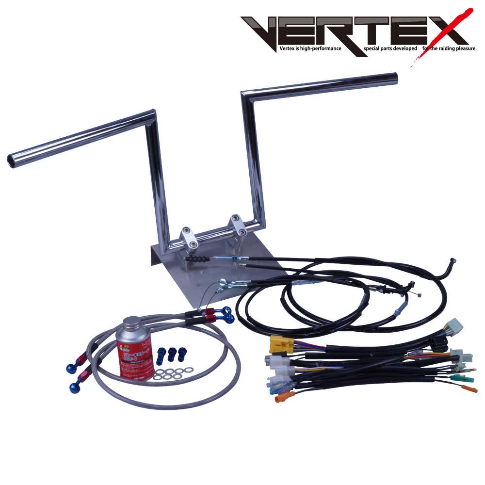 CB400SF 06-07年 NC39 ロボハン アップハンドル セット ブラック ワイヤー